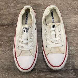 Converse white slip on